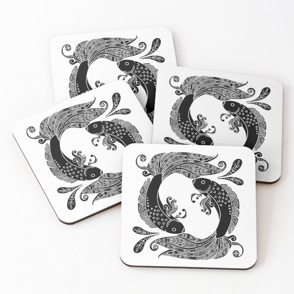 Item preview, Black Zodiac Pisces designed and sold by Anja Steiner.