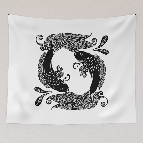 Item preview, Black Zodiac Pisces designed and sold by Anja Steiner.