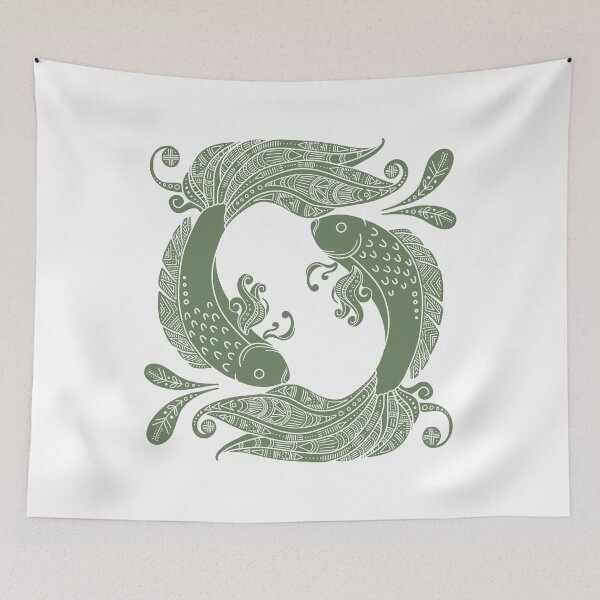 Item preview, Green Zodiac Pisces designed and sold by Anja Steiner.