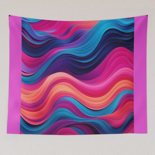 Item preview, Psychedelic Wavy Art-techno wavy pattern designed and sold by Omarupattern51.