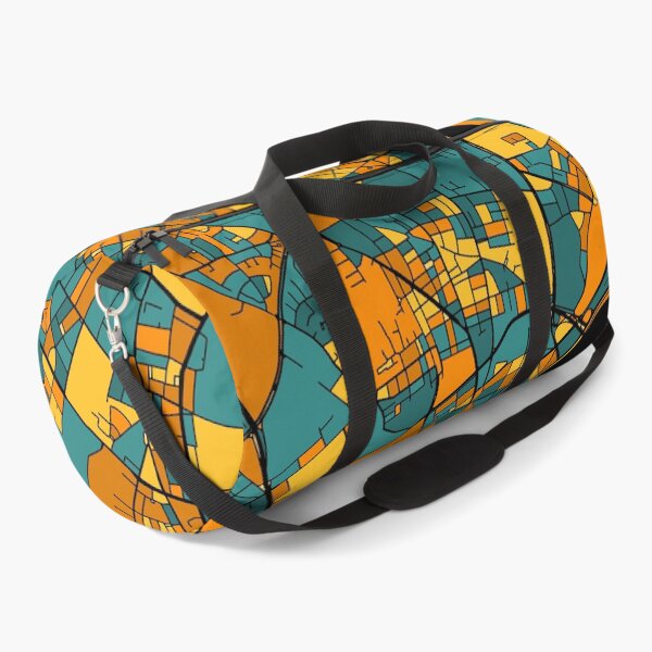 Item preview, Cologne Map Pattern in Orange & Teal designed and sold by PatternMaps.