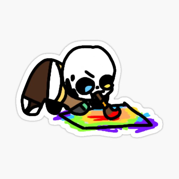 Ink sans, emotions are useless (color) Sticker for Sale by Nova-R