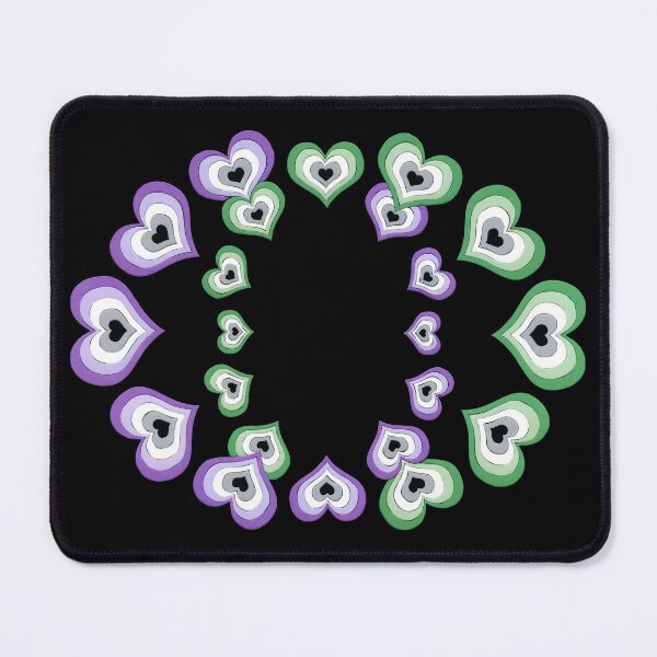 Item preview, aromantic asexual hearts infinity spiral designed and sold by zan doodles.