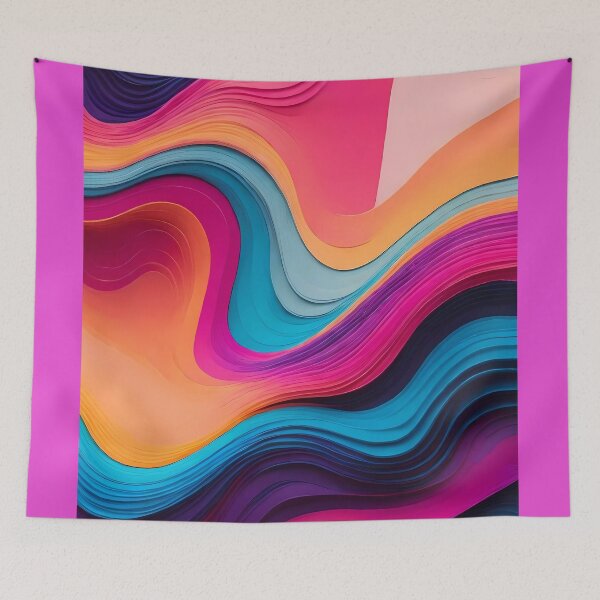 Item preview, Waves Fusion Techno Psychedelic-techno wavy pattern designed and sold by Omarupattern51.