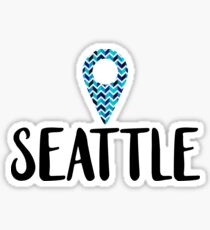 Seattle "Location Pin" Design Sticker
