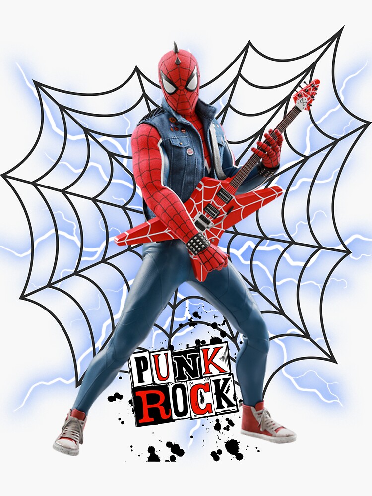 Punk Rock Sticker-SpiderPunk Sticker Sticker for Sale by BOBA79