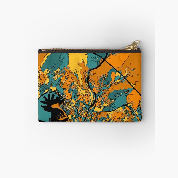 Item preview, Genoa Map Pattern in Orange & Teal designed and sold by PatternMaps.