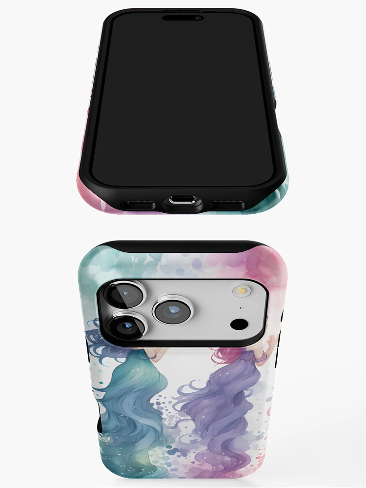 Thumbnail 3 of 4, iPhone Case, Mermaids Pattern 23 designed and sold by DigitalPatternx.