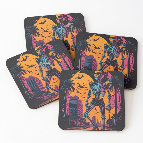 Item preview, Cool Walking Skeleton Sunset Halloween Vibe designed and sold by Designs By Johnny J.