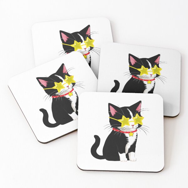 Item preview, Cat wearing star shaped sunglasses designed and sold by PiggyWonka.