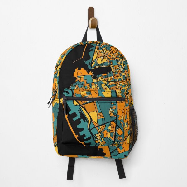 Item preview, Marseille Map Pattern in Orange & Teal designed and sold by PatternMaps.
