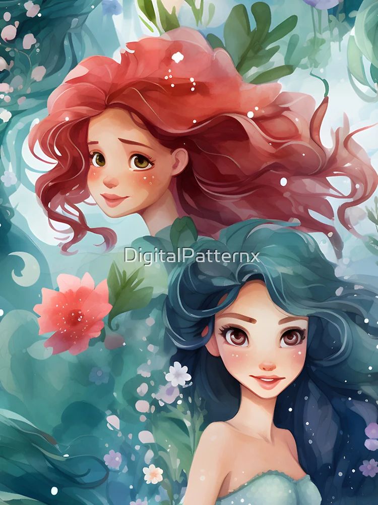 Thumbnail 4 of 4, iPhone Case, Mermaids Pattern 24 designed and sold by DigitalPatternx.