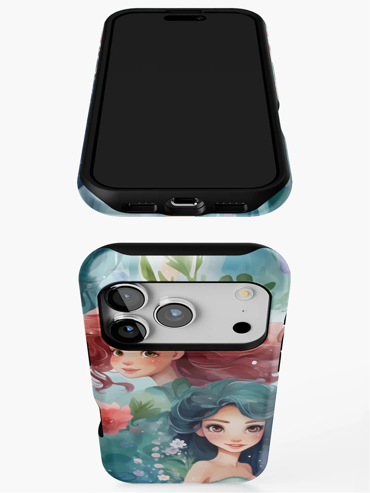 Thumbnail 3 of 4, iPhone Case, Mermaids Pattern 24 designed and sold by DigitalPatternx.