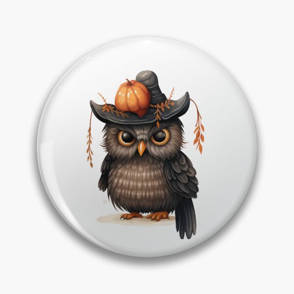 Item preview, Halloween Owl and Pumpkin designed and sold by artfulbitsbyk.