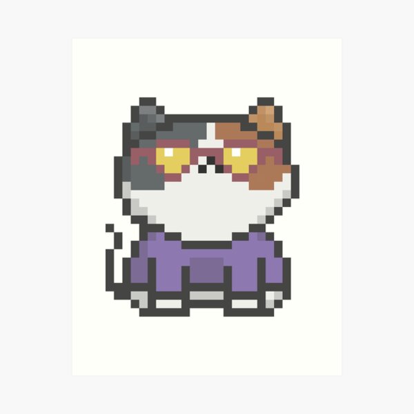 Kitten Pixel Art Prints For Sale | Redbubble