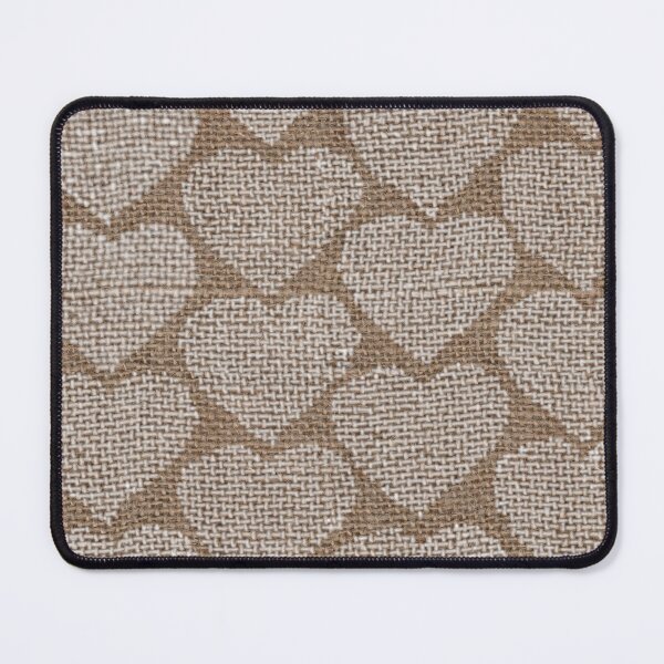 Item preview, White Hearts on Hessian designed and sold by Jaana Day.