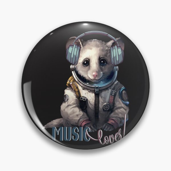 Item preview, Music lover. Watercolour  sticker mouse in an astronaut costume. Cute astronaut  animal designed and sold by Anastasiia Yurevych.
