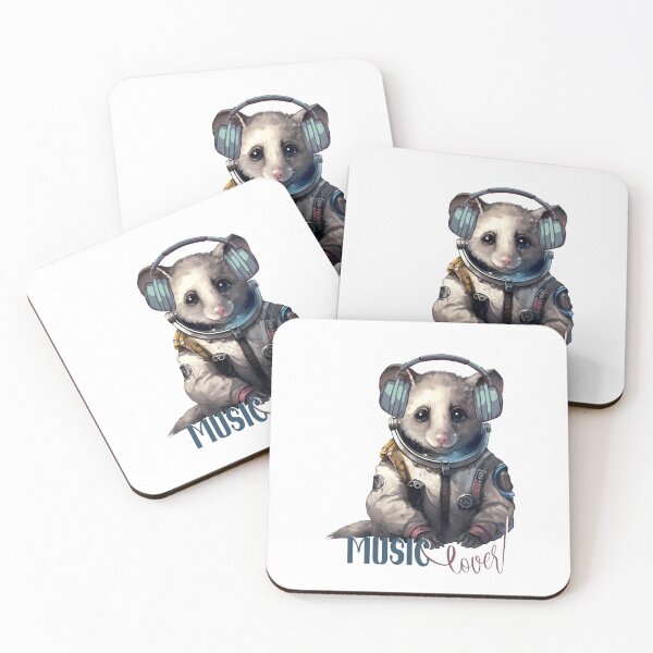 Item preview, Music lover. Watercolour  sticker mouse in an astronaut costume. Cute astronaut  animal designed and sold by Anastasiia Yurevych.