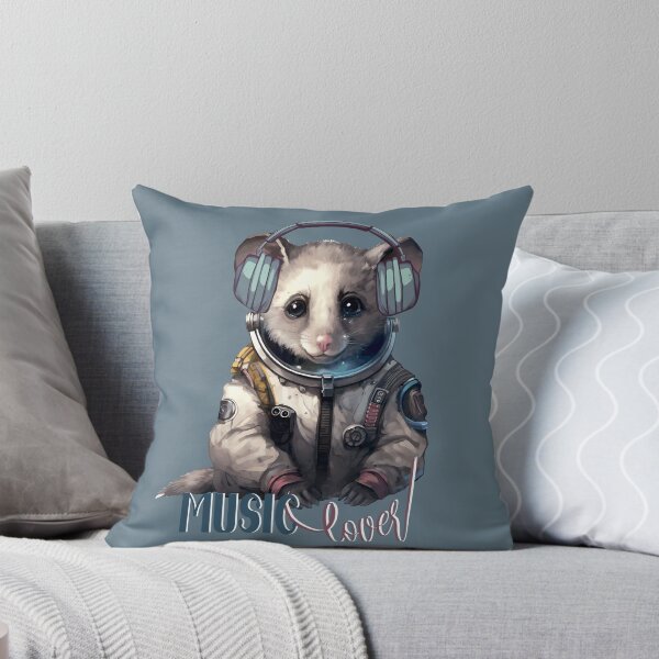 Artikelvorschau, Musikliebhaber. Aquarell-Sticker-Maus im Astronautenkostüm. Niedliches Astronautentier entworfen und verkauft von Anastasiia Yurevych.