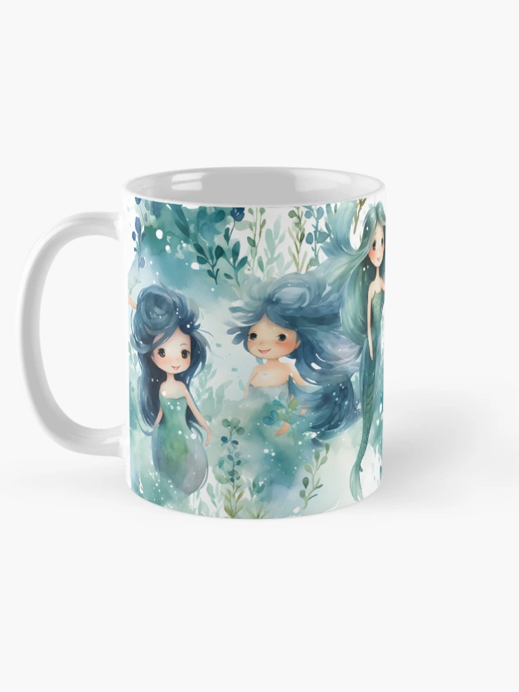 Thumbnail 5 of 6, Coffee Mug, Mermaids Pattern 25 designed and sold by DigitalPatternx.