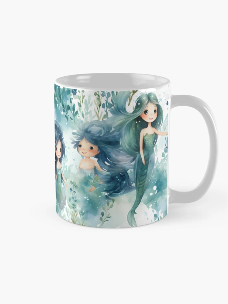 Thumbnail 3 of 6, Coffee Mug, Mermaids Pattern 25 designed and sold by DigitalPatternx.