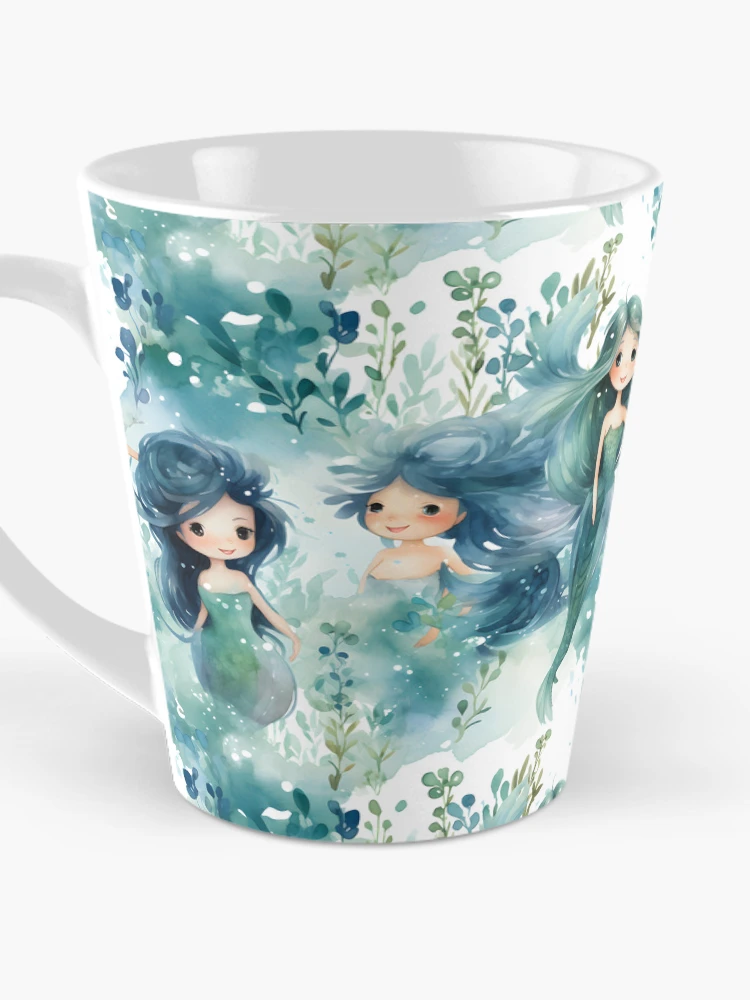 Thumbnail 3 of 4, Coffee Mug, Mermaids Pattern 25 designed and sold by DigitalPatternx.