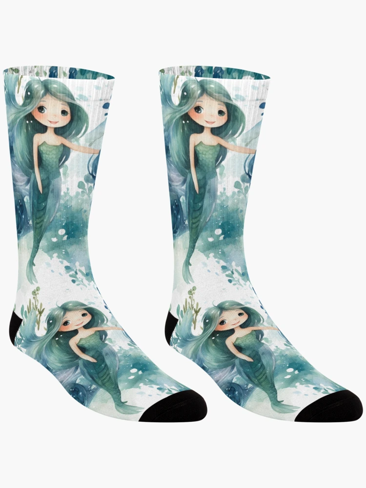 Thumbnail 3 of 5, Socks, Mermaids Pattern 25 designed and sold by DigitalPatternx.