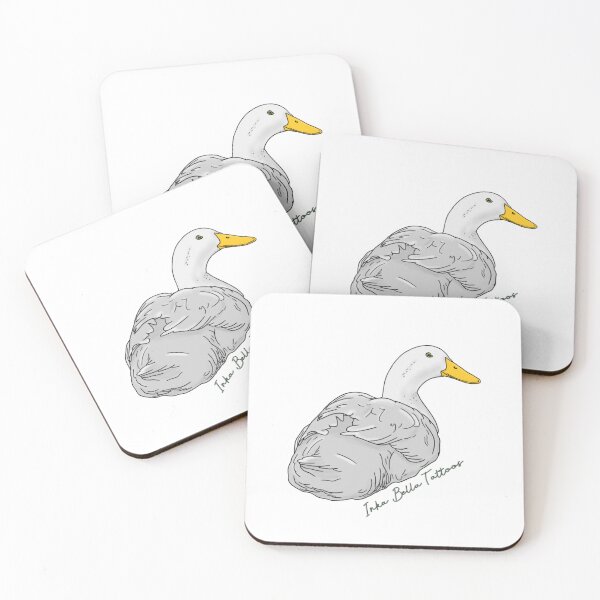Item preview, Smiling Pekin Duck with Ruffled Feathers designed and sold by InkaBellaDesign.