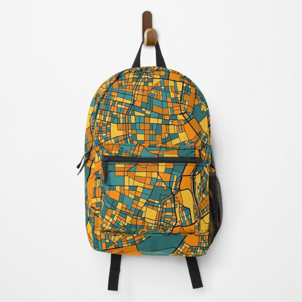 Item preview, Vienna Map Pattern in Orange & Teal designed and sold by PatternMaps.
