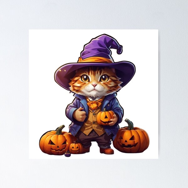 Item preview, Happy Halloween Cat designed and sold by deviatepolo.