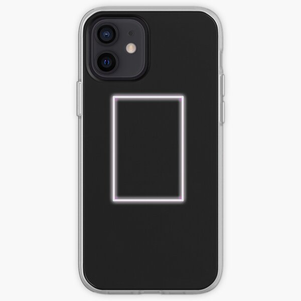 Pink Glowing Neon Rectangle iPhone Soft Case