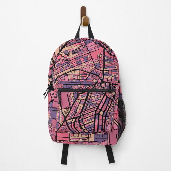 Item preview, Amsterdam Map Pattern in Purple & Pink designed and sold by PatternMaps.