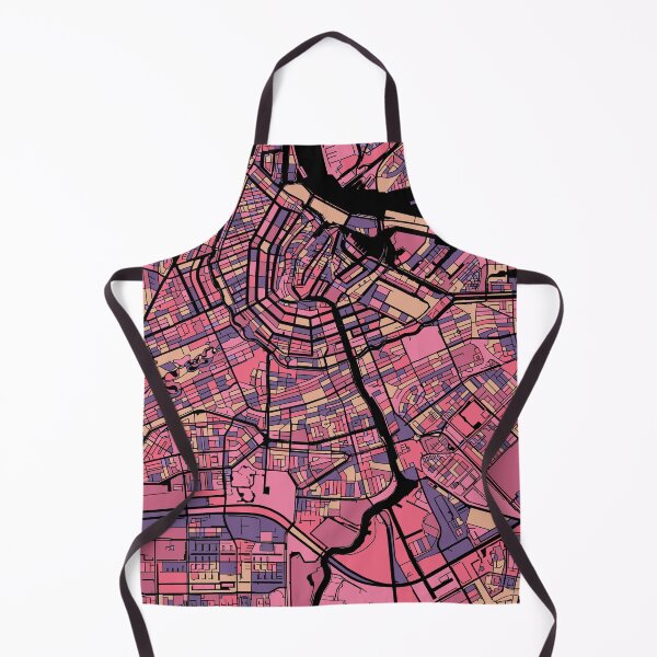 Item preview, Amsterdam Map Pattern in Purple & Pink designed and sold by PatternMaps.