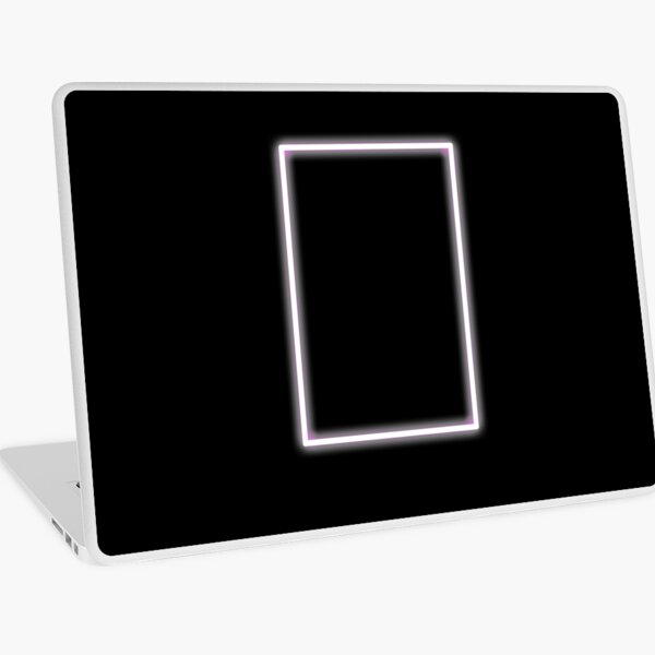 Pink Glowing Neon Rectangle Laptop Skin