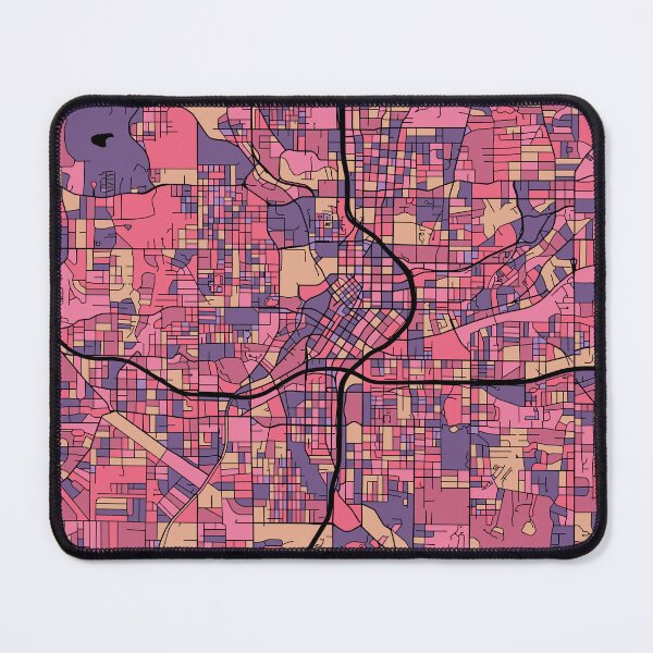 Item preview, Atlanta Map Pattern in Purple & Pink designed and sold by PatternMaps.