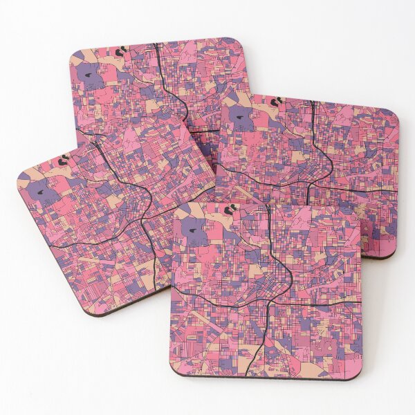Item preview, Atlanta Map Pattern in Purple & Pink designed and sold by PatternMaps.