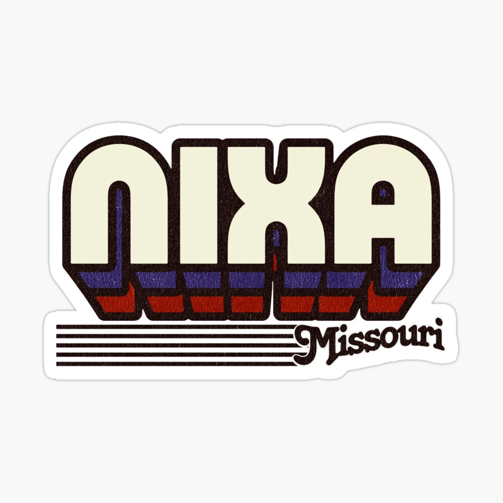 Nixa, Missouri | Retro Stripes Sticker