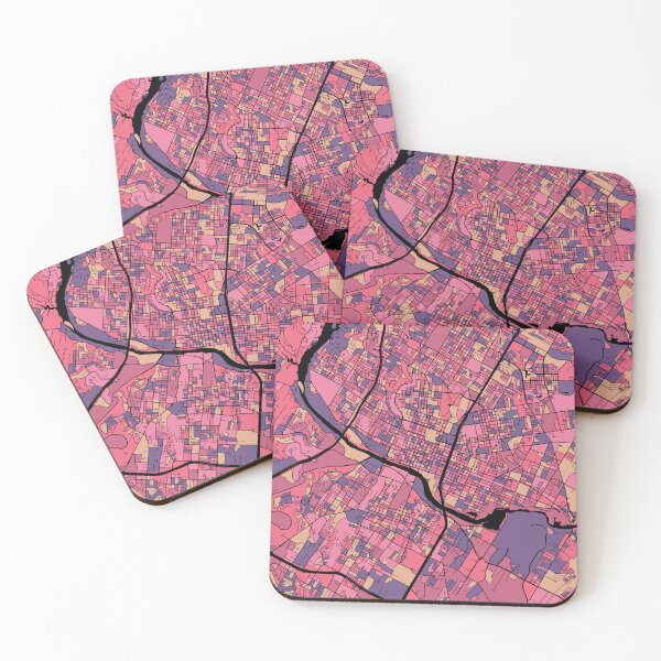 Item preview, Austin Map Pattern in Purple & Pink designed and sold by PatternMaps.