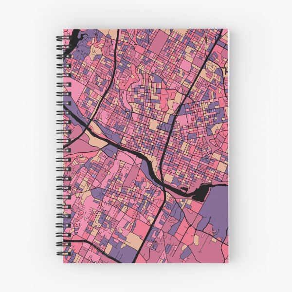 Item preview, Austin Map Pattern in Purple & Pink designed and sold by PatternMaps.
