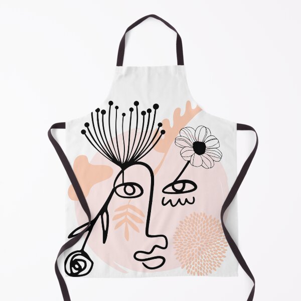 Item preview, abstract face and flowers designed and sold by April Renee.