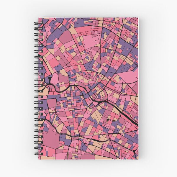 Item preview, Berlin Map Pattern in Purple & Pink designed and sold by PatternMaps.