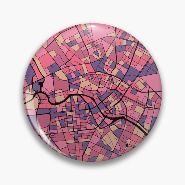Item preview, Berlin Map Pattern in Purple & Pink designed and sold by PatternMaps.