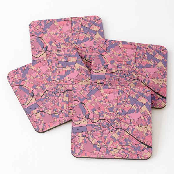 Item preview, Berlin Map Pattern in Purple & Pink designed and sold by PatternMaps.