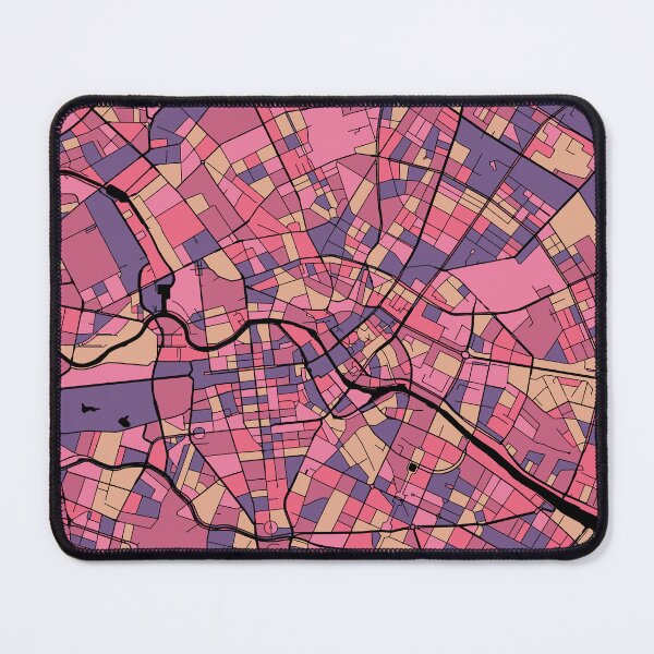Item preview, Berlin Map Pattern in Purple & Pink designed and sold by PatternMaps.