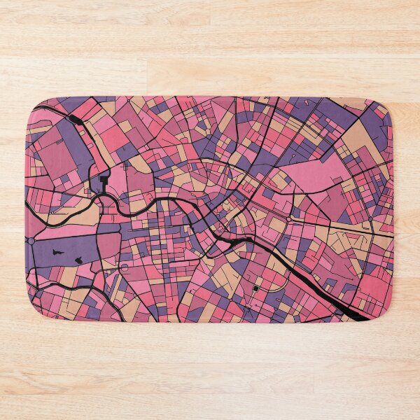 Item preview, Berlin Map Pattern in Purple & Pink designed and sold by PatternMaps.