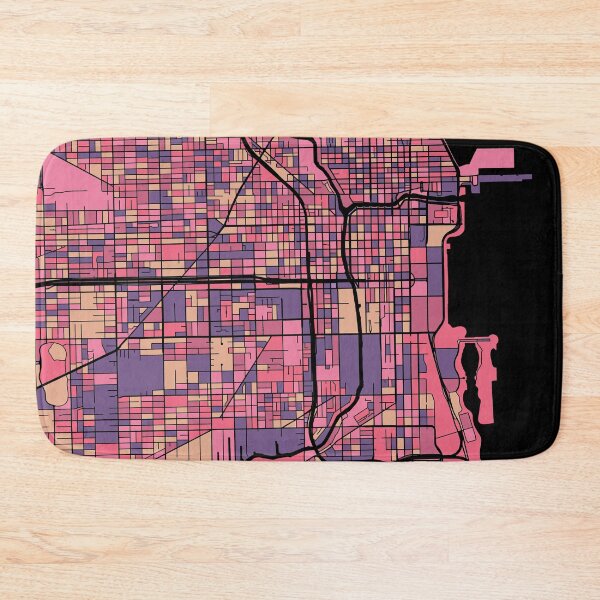 Item preview, Chicago Map Pattern in Purple & Pink designed and sold by PatternMaps.