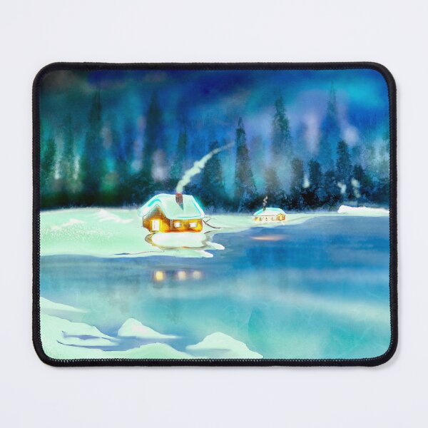 Item preview, North pole, Aurora Borealis, Northern Lights, Winter Snow, designed and sold by MouseCatty.