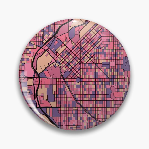 Item preview, Denver Map Pattern in Purple & Pink designed and sold by PatternMaps.
