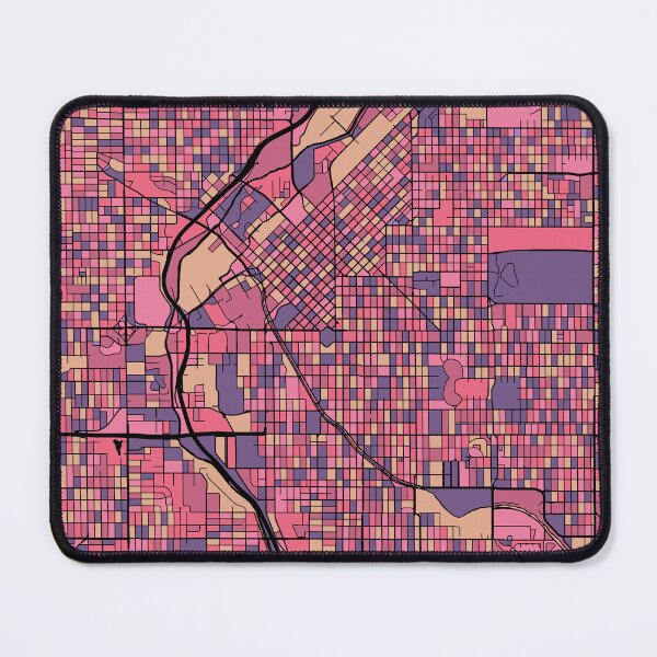 Item preview, Denver Map Pattern in Purple & Pink designed and sold by PatternMaps.