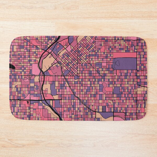 Item preview, Denver Map Pattern in Purple & Pink designed and sold by PatternMaps.